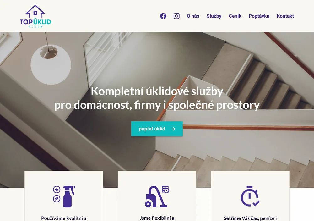 TOP Úklid Plzeň – reference WebLogico
